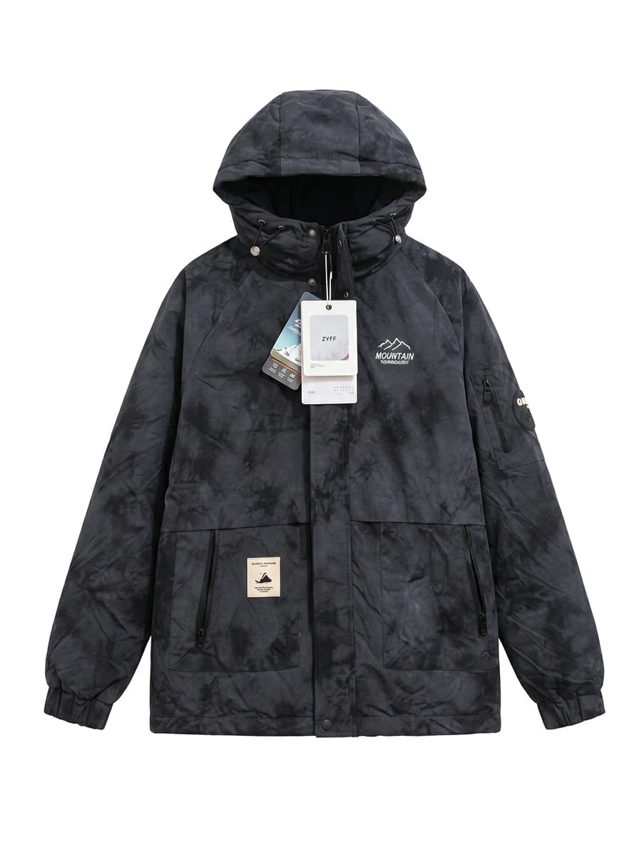 Campera Con Capucha - Negro Camuflado