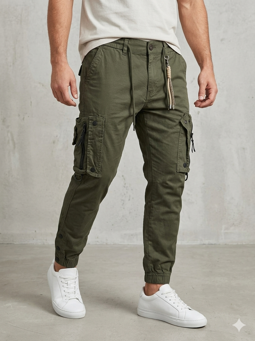 Pantalon Cargo  - Verde