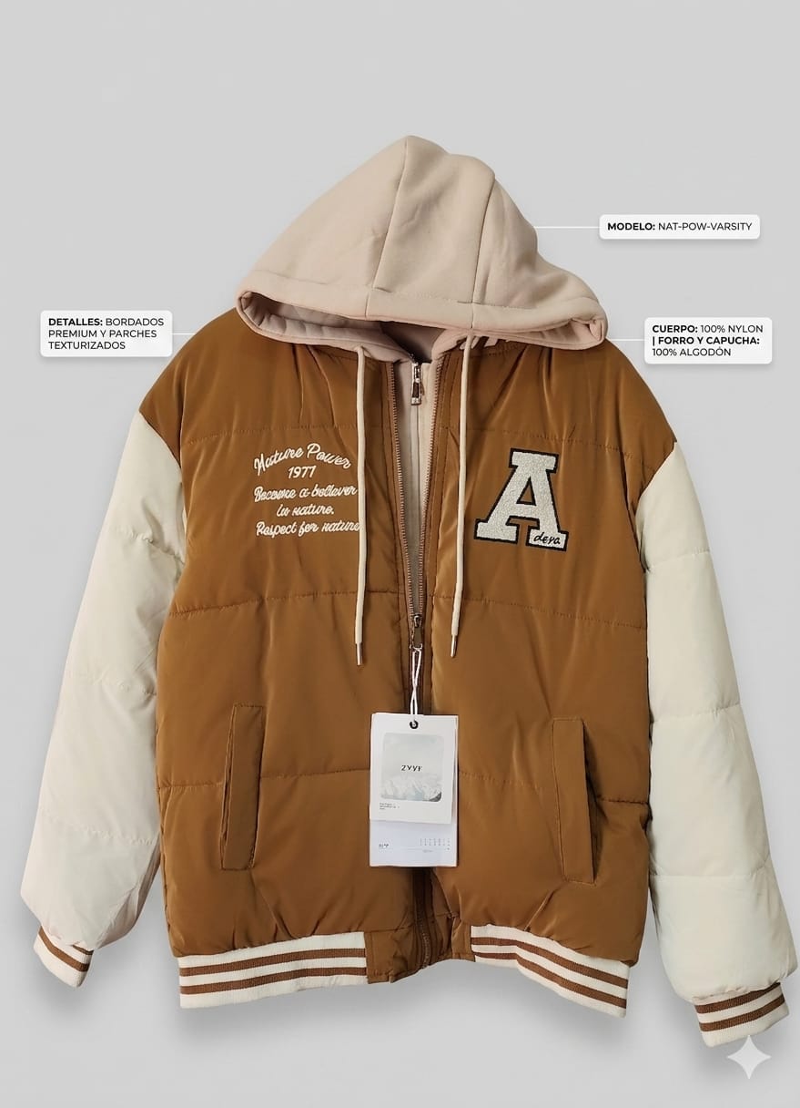 Campera Nature Power - Marron/Beige